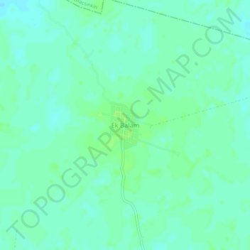 Ek Balam topographic map, elevation, terrain