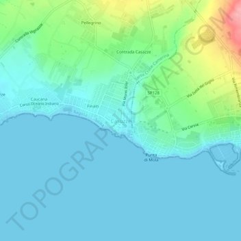 Casuzze topographic map, elevation, terrain