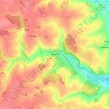 La Peinnière topographic map, elevation, terrain