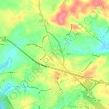 Eagle topographic map, elevation, terrain