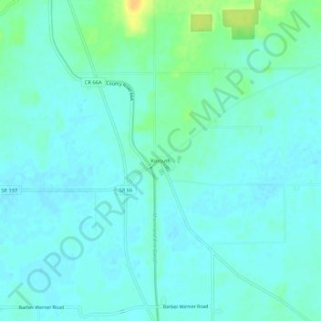 Kossuth topographic map, elevation, terrain