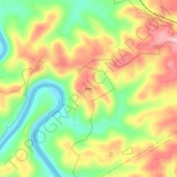 Keno topographic map, elevation, terrain