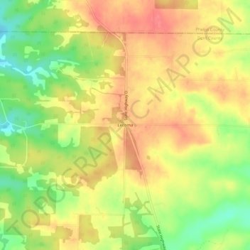 Lecoma topographic map, elevation, terrain