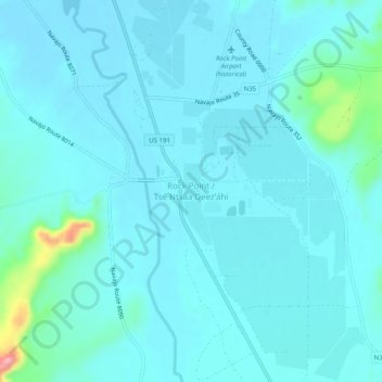 Rock Point topographic map, elevation, terrain