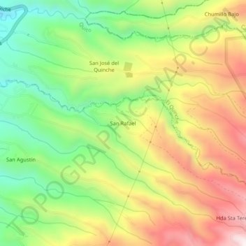 San Rafael topographic map, elevation, terrain