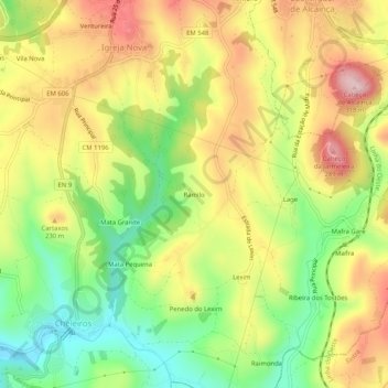 Ramilo topographic map, elevation, terrain