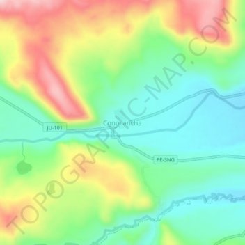 Conocancha topographic map, elevation, terrain