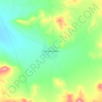 Sergelen topographic map, elevation, terrain