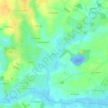 Retord topographic map, elevation, terrain