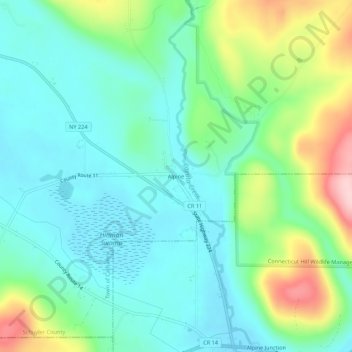 Alpine topographic map, elevation, terrain