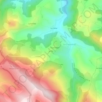 Le Plo topographic map, elevation, terrain