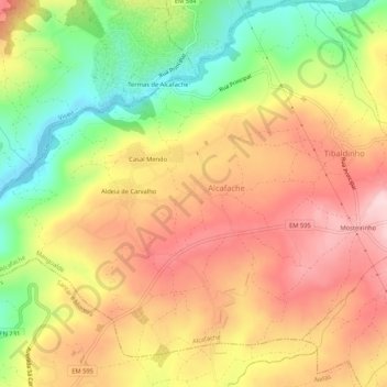 Casal Sandinho topographic map, elevation, terrain
