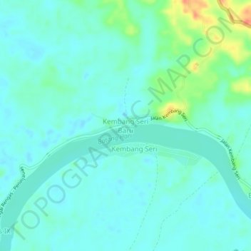 Kembang Seri Baru topographic map, elevation, terrain