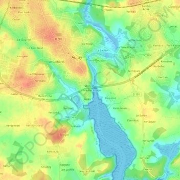 La Maison Rouge topographic map, elevation, terrain