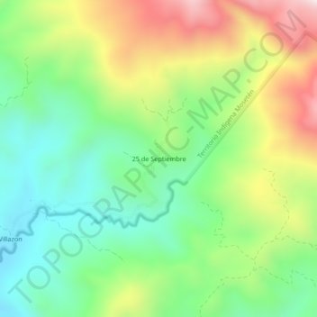 25 de Septiembre topographic map, elevation, terrain
