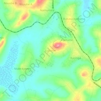 Lufunve topographic map, elevation, terrain