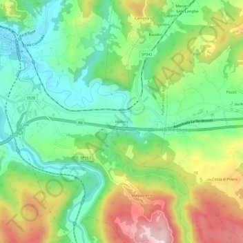 Mollere topographic map, elevation, terrain