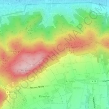 Straußberg topographic map, elevation, terrain