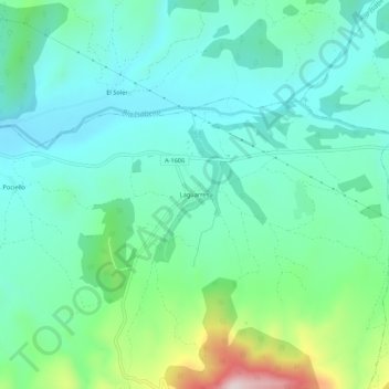 Laguarres topographic map, elevation, terrain