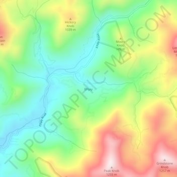 Ellijay topographic map, elevation, terrain