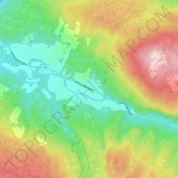 Inndalen topographic map, elevation, terrain