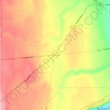 Pine Tavern topographic map, elevation, terrain