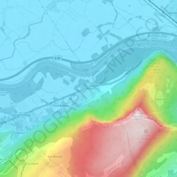 Le Replat topographic map, elevation, terrain
