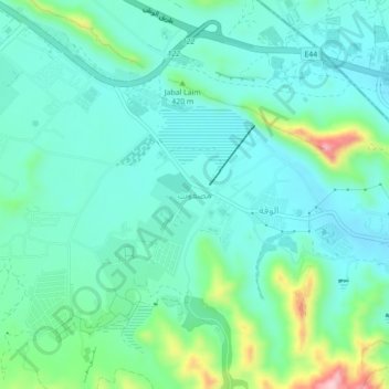 Masfout topographic map, elevation, terrain