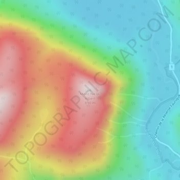 Mont Nicol-Albert topographic map, elevation, terrain