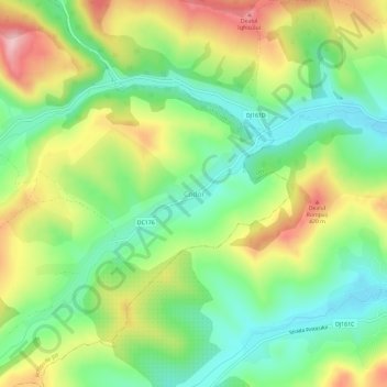 Codor topographic map, elevation, terrain