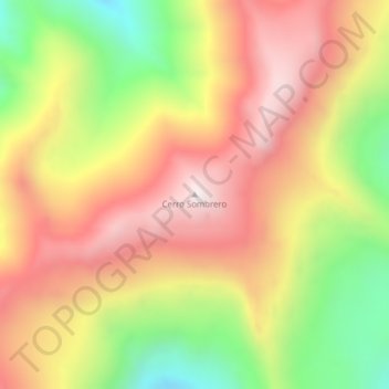 Cerro Sombrero topographic map, elevation, terrain