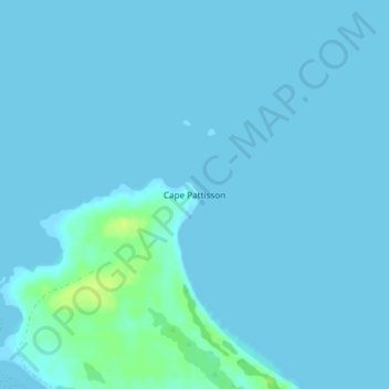 Cape Pattisson topographic map, elevation, terrain