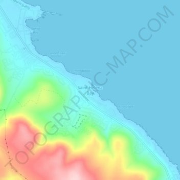 Saint Helena Bay topographic map, elevation, terrain