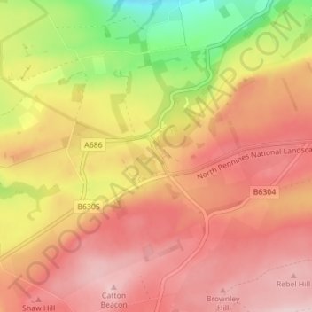 Langley topographic map, elevation, terrain