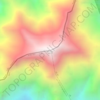Mount Saramati topographic map, elevation, terrain