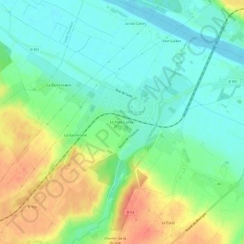 Le Petit Caillou topographic map, elevation, terrain