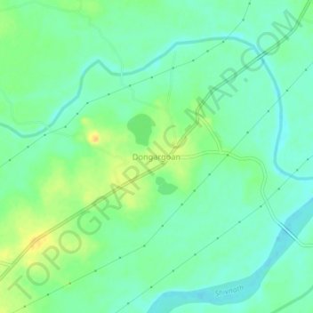 Dongargoan topographic map, elevation, terrain