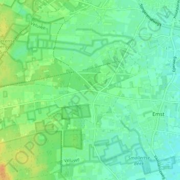 Schaveren topographic map, elevation, terrain