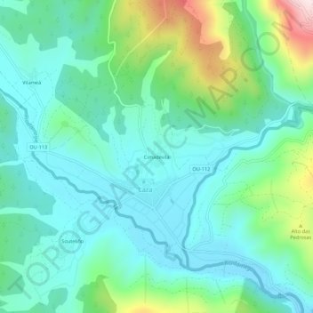 Cimadevila topographic map, elevation, terrain