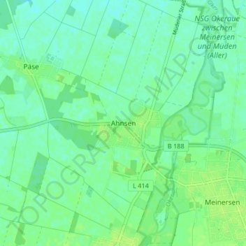 Ahnsen topographic map, elevation, terrain