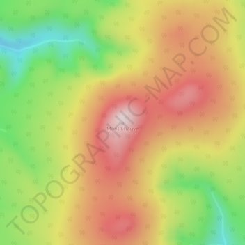Mont Chauve topographic map, elevation, terrain