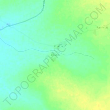 Khaldi topographic map, elevation, terrain