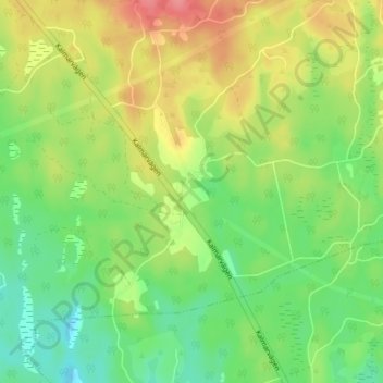 Västorp topographic map, elevation, terrain