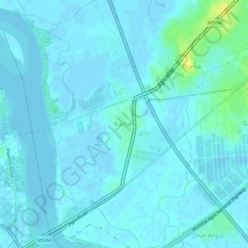 Kalher topographic map, elevation, terrain