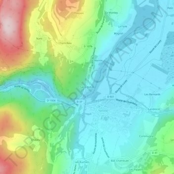 Saint-Didier topographic map, elevation, terrain
