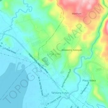 Little Ville topographic map, elevation, terrain
