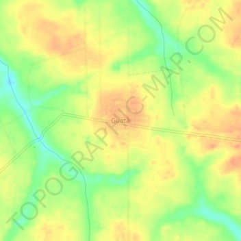 Guatá topographic map, elevation, terrain