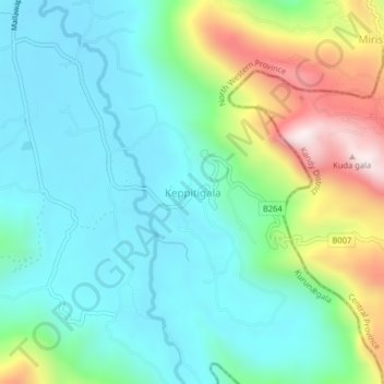 Keppitigala topographic map, elevation, terrain