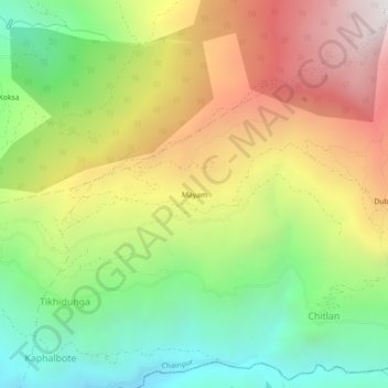 Mayam topographic map, elevation, terrain