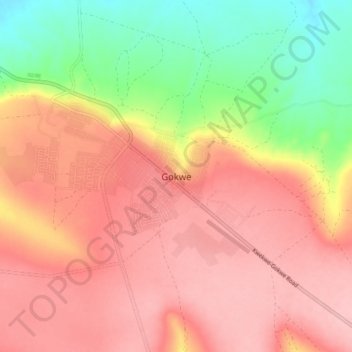 Gokwe topographic map, elevation, terrain